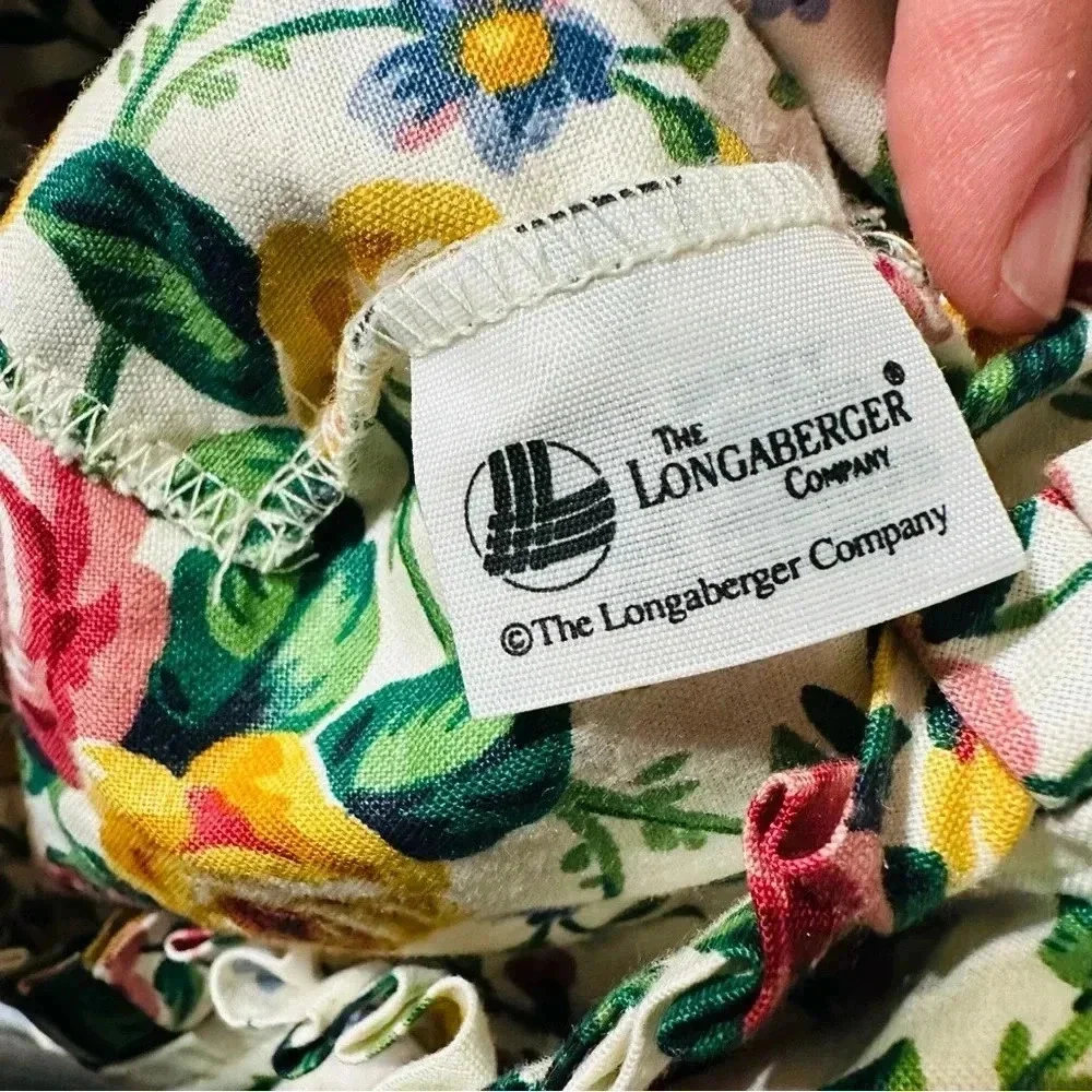 Longaberger vintage button floral  hat